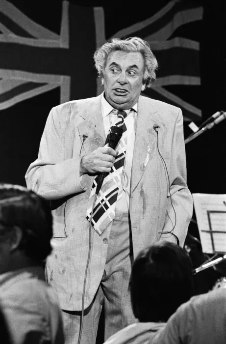 Framed Print : Barry Humphries in character as Sir Les Patterson. 19th June 1985