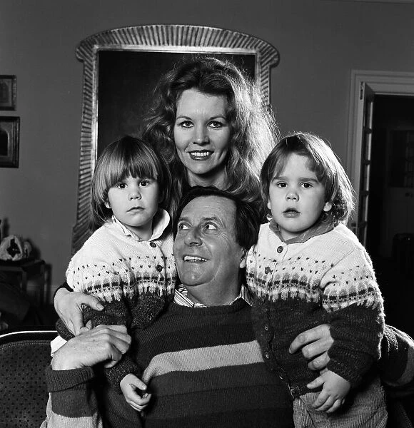 Barry Humphries with his wife Diane Millstead and their children Rupert and Oscar