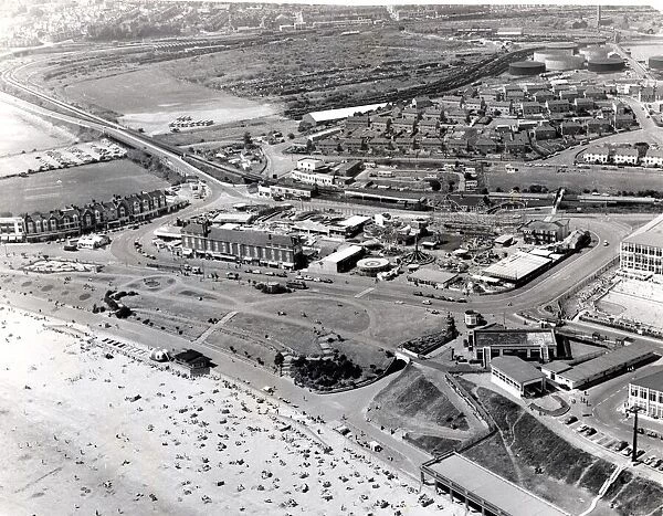 Barry - Island - Aerial shot of Barry Island with the pleasure park and Butlin