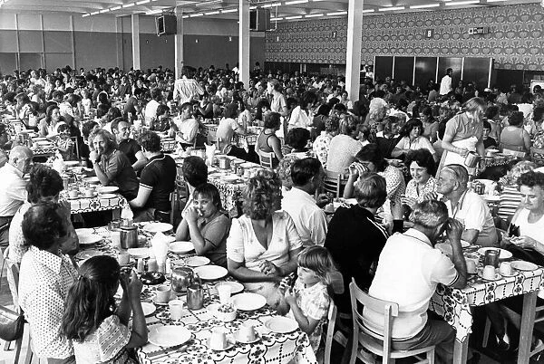 Barry Island - Butlins Holiday Camp - One of the dining suites packed for lunch - August