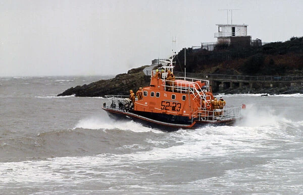 The Barry lifeboat The Margaret Frances Love in action
