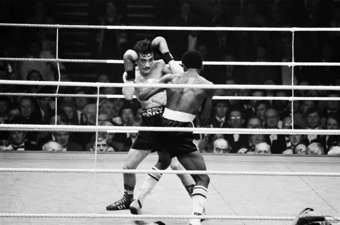 Framed Print : Barry McGuigans second defence of his WBA title against Danilo Cabrera at The Royal Framed Print : Barry McGuigans second defence of his WBA title against Danilo Cabrera at The Royal