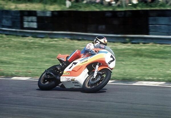 Barry Sheene in action at Brands Hatch. May 1975