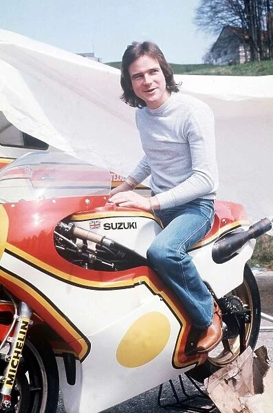 Barry Sheene April 1977 Austrian Grand Prix Motorcycle Motorbikes Racing