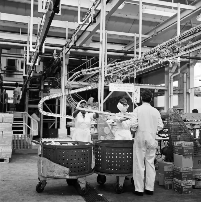 Framed Print : Batchelors food factory, Wadsley Bridge, Sheffield. 4th September 1967