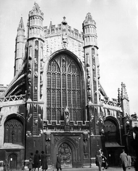 Bath Abbey, Somerset. Circa 1939