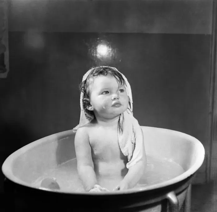 Framed Print : Bath time for one year old Kathleen Skelly is the happiest moments for her Framed Print : Bath time for one year old Kathleen Skelly is the happiest moments for her