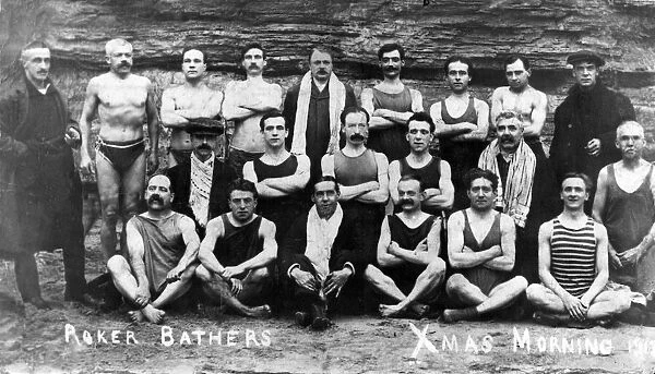 Bathers ready to take a dip in the chilly waters of the North Seat at Roker
