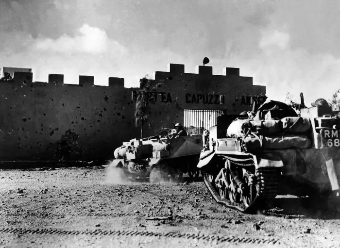 Framed Print : Battered wall of Fort Bapuzzo Italian fortress 1941 taken in the British