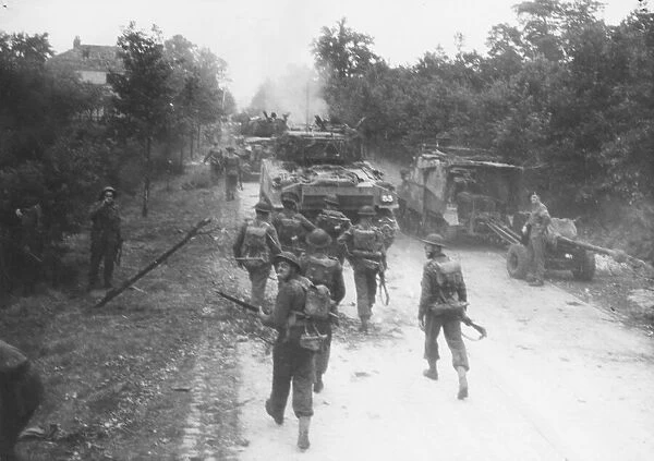 The Battle of Arnhem. British Tanks advance into Holland