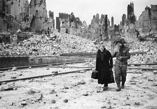The Battle for Normandy: A British soldier in Caen after its liberation