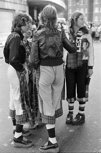 Bay City Rollers fans outside the Odeon Hammersmith after the groups concert