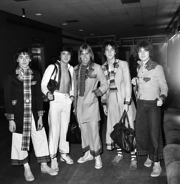 Bay City Rollers. 'The Bay City Rollers'leaving Heathrow airport for Los