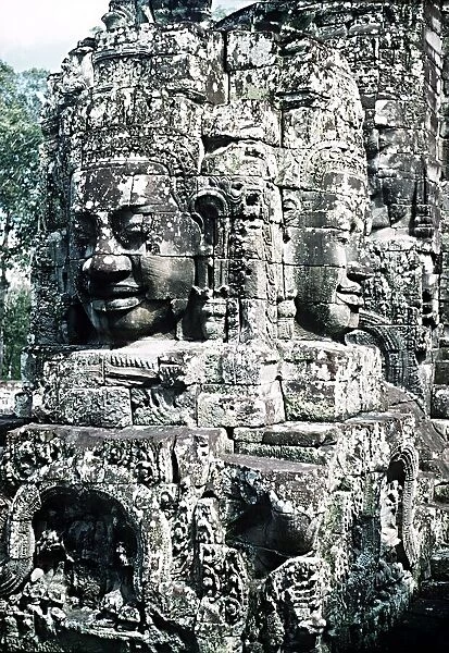Bayon Temple near Angkor Wat North West Kampuchea Cambodia