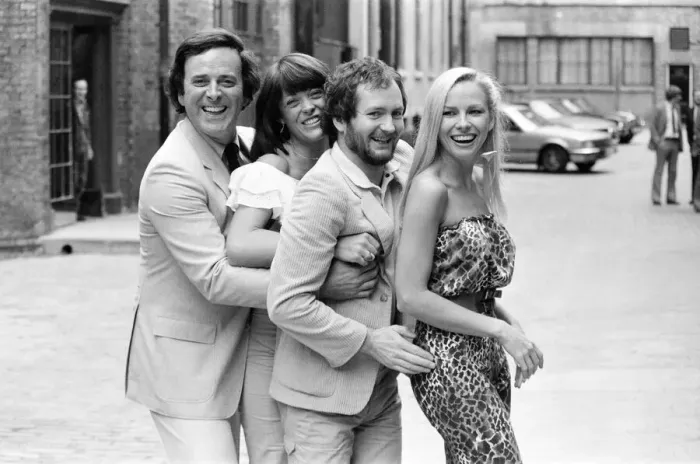 Framed Print : BBC Autumn Schedule Photo-call, 13th July 1981. Terry Wogan, Isla St Clair Framed Print : BBC Autumn Schedule Photo-call, 13th July 1981. Terry Wogan, Isla St Clair