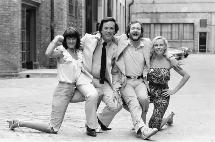 Framed Print : BBC Autumn Schedule Photo-call, 13th July 1981. Terry Wogan, Isla St Clair Framed Print : BBC Autumn Schedule Photo-call, 13th July 1981. Terry Wogan, Isla St Clair