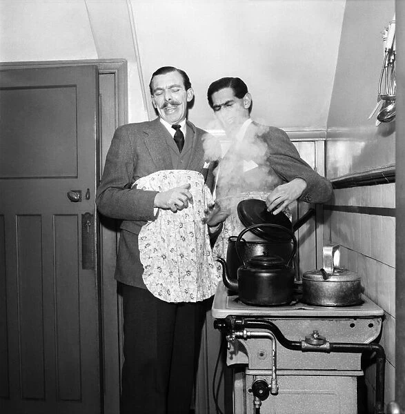 BBC comedy scriptwriters Frank Muir and Denis Norden. December 1952 D82-001