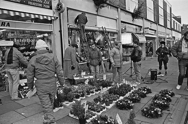 A BBC Crew set dress Modern Floral Services, 376 Cheriton Road, Folkestone