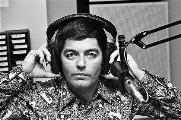 BBC DJ Tony Blackburn is pictured at work following his recent spilt from his wife