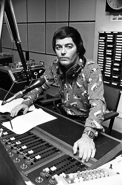 BBC DJ Tony Blackburn is pictured at work following his recent spilt from his wife