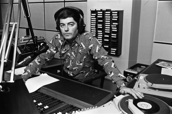 Framed Print : BBC DJ Tony Blackburn is pictured at work following his recent spilt from his wife Framed Print : BBC DJ Tony Blackburn is pictured at work following his recent spilt from his wife