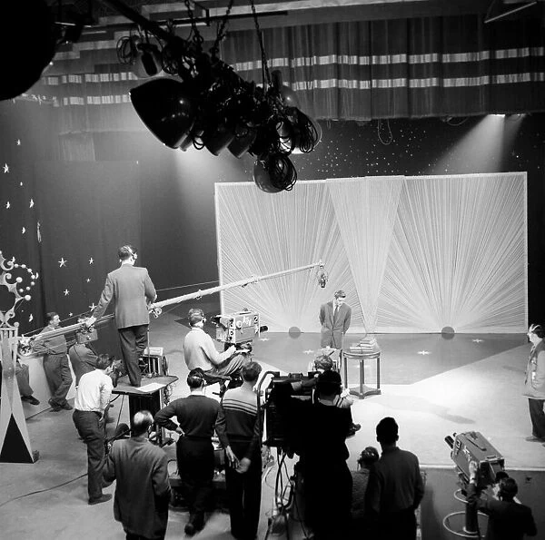 BBC filming a variety show at the Wood Green Empire. January 1957 A307-007