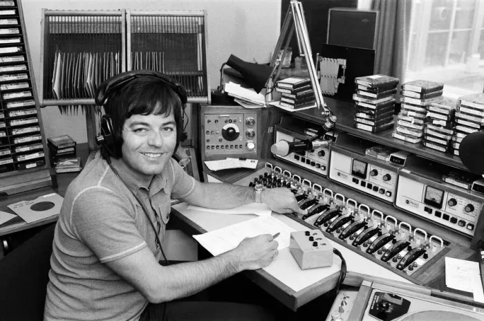 Framed Print : BBC Radio Disc Jockey Tony Blackburn pictured in the studio. 21st June 1973 Framed Print : BBC Radio Disc Jockey Tony Blackburn pictured in the studio. 21st June 1973