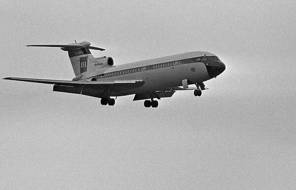 BEA Trident G-ARPJ seen here on final approach into London Heathrow. 12th May 1967