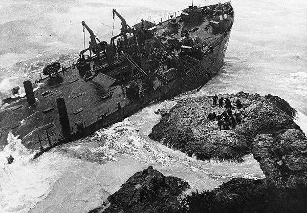 Beach head wreck by the Anzio landings. 11th March 1944