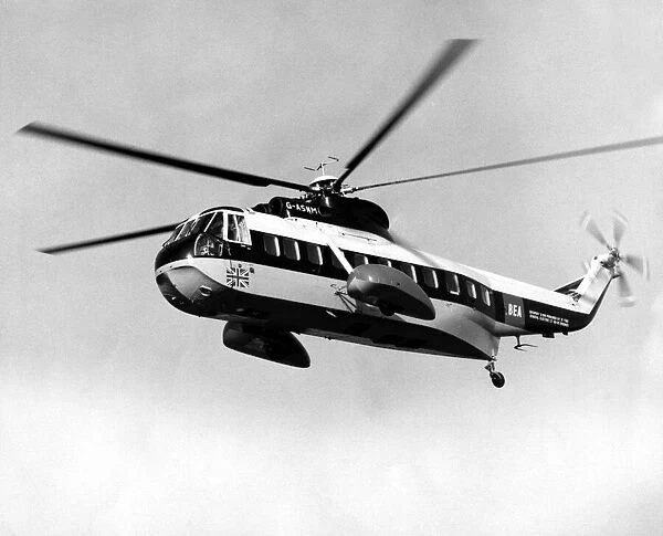 BEAs new Sikorsky 61 helicopter taking its Ministry of Aviation trials of
