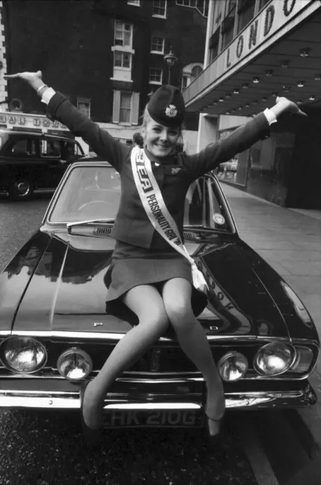 Framed Print : BEAs Personality Girl, Heathrow Airport stewardess Heather Angus (21