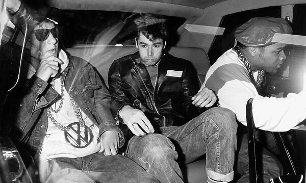 Beastie Boys American pop group rap in back of car 1987