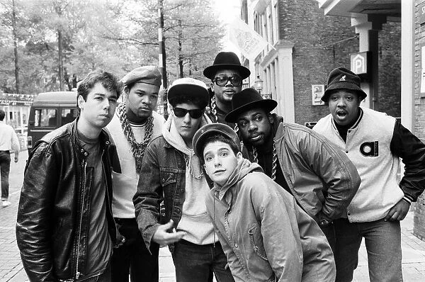 The Beastie Boys in Amsterdam with members of Run-DMC. 22nd May 1987