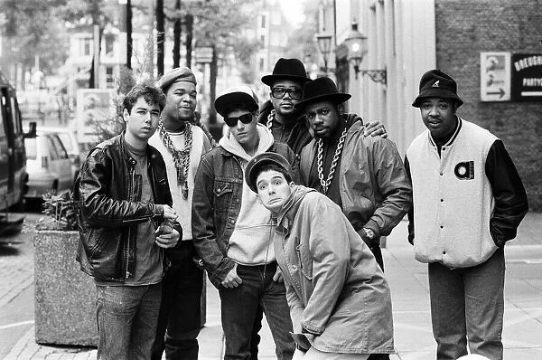 The Beastie Boys in Amsterdam with members of Run-DMC. 22nd May 1987