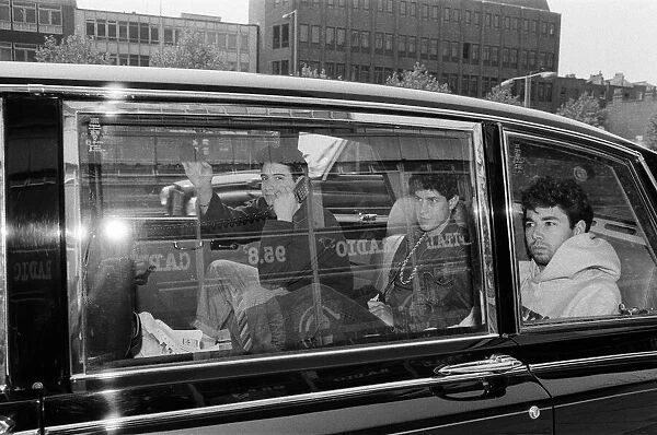 The Beastie Boys leaving Capital Radio in a car, Adam Horovitz (Ad-Rock)
