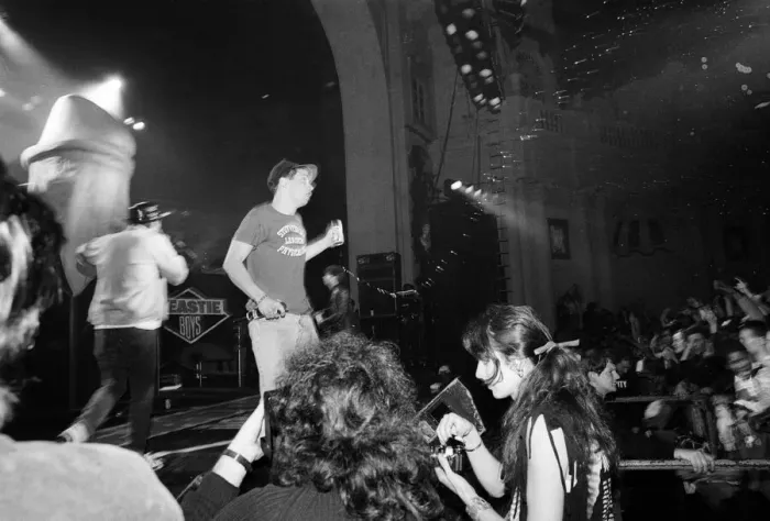 Framed Print : The Beastie Boys performing at Brixton Academy, London. 24th May 1987 Framed Print : The Beastie Boys performing at Brixton Academy, London. 24th May 1987