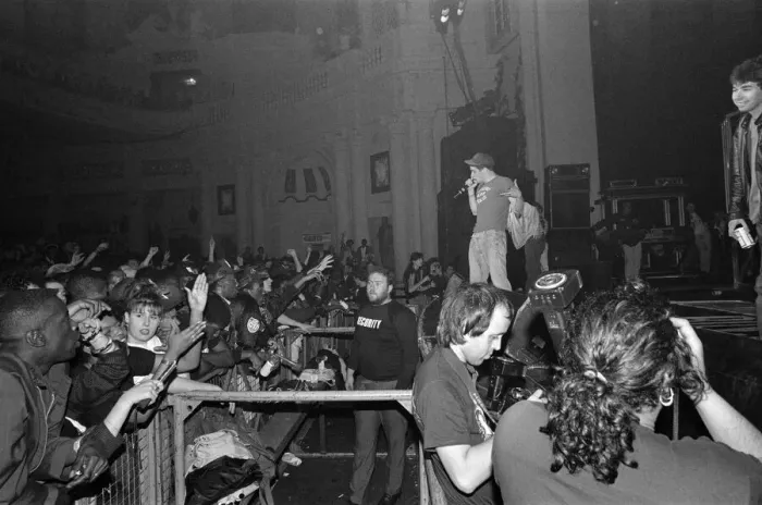 Framed Print : The Beastie Boys performing at Brixton Academy, London. 24th May 1987 Framed Print : The Beastie Boys performing at Brixton Academy, London. 24th May 1987