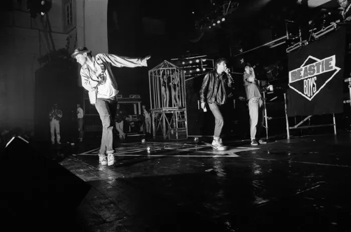 Framed Print : The Beastie Boys performing at Brixton Academy, London. 24th May 1987 Framed Print : The Beastie Boys performing at Brixton Academy, London. 24th May 1987