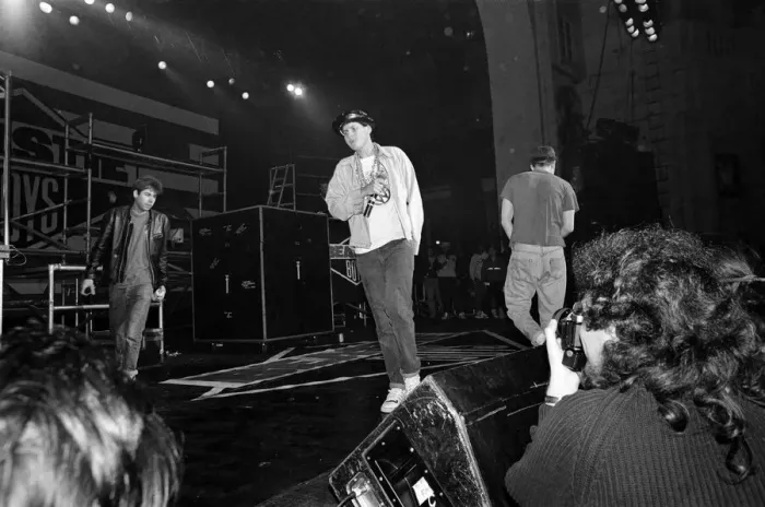 Framed Print : The Beastie Boys performing at Brixton Academy, London. 24th May 1987 Framed Print : The Beastie Boys performing at Brixton Academy, London. 24th May 1987