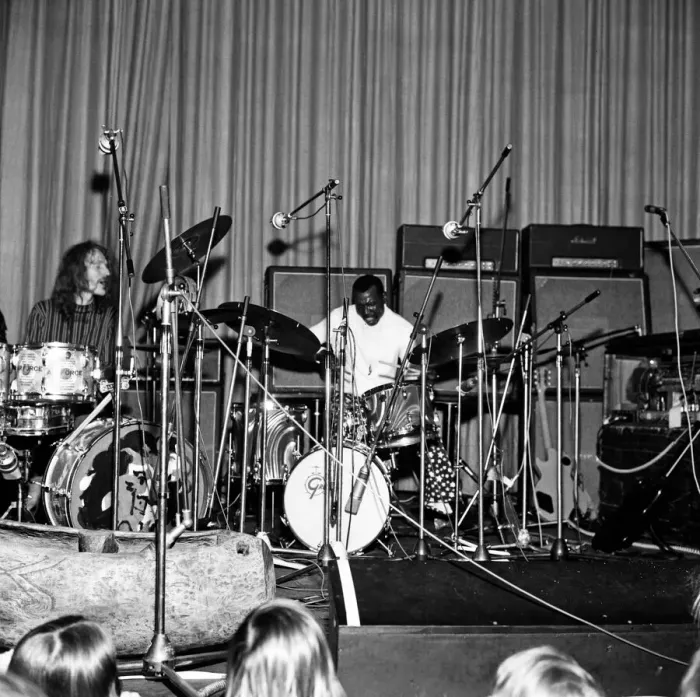 Framed Print : Beat drummer Ginger Baker in the fight for the worlds heavyweight drumming championship Framed Print : Beat drummer Ginger Baker in the fight for the worlds heavyweight drumming championship