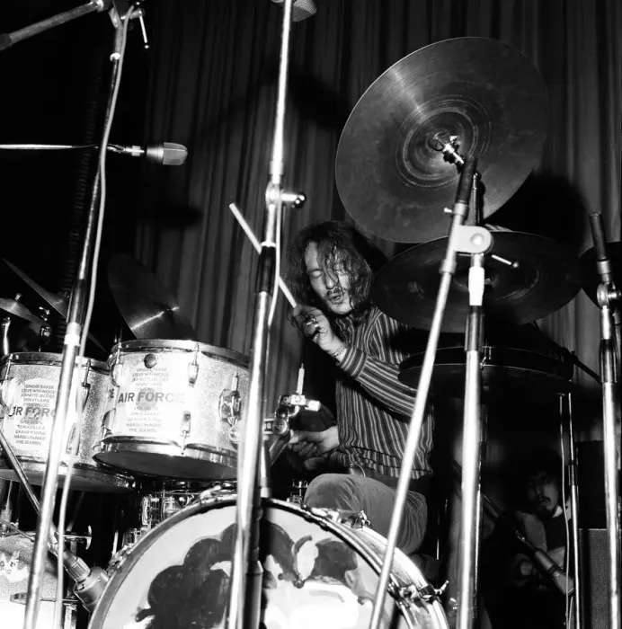 Framed Print : Beat drummer Ginger Baker in the fight for the worlds heavyweight drumming championship Framed Print : Beat drummer Ginger Baker in the fight for the worlds heavyweight drumming championship