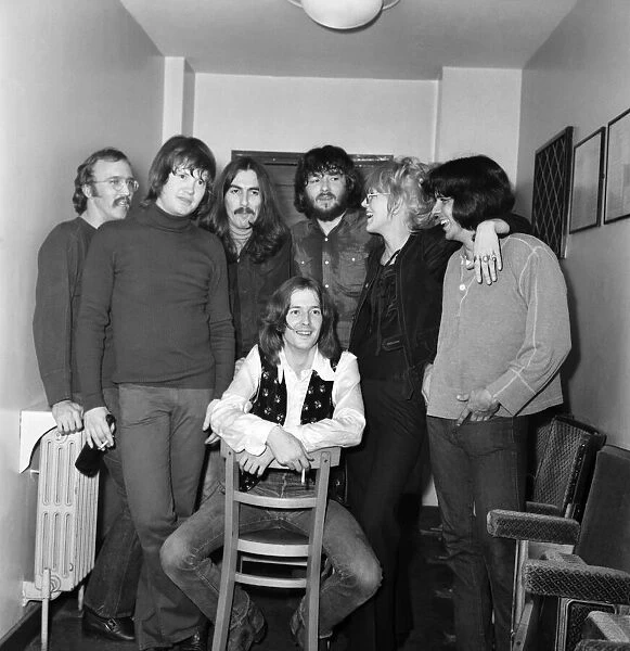 Beatle George Harrison with Pop group Delaney and Bonny and the friends