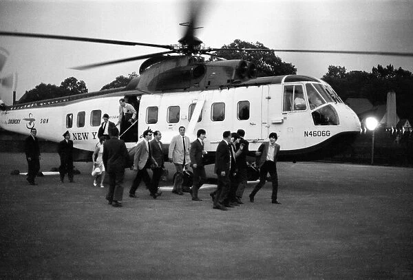 The Beatles 1964 American Tour Indianapolis, Indiana. The Beatles disembark
