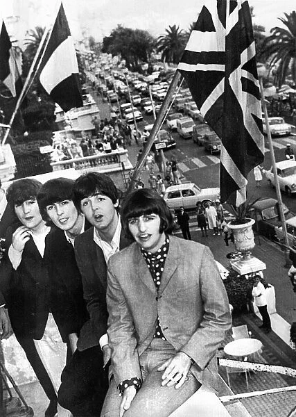 The Beatles arrive in France ahead of concert at the Palais des Fetes, Niza, France
