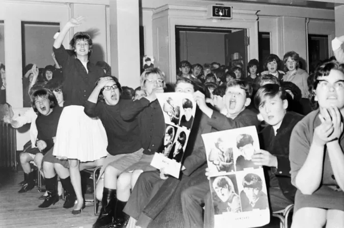 Framed Print : The Beatles Autumn 1963 UK Tour, De Montfort Hall, Leicester, Sunday 1st December 1963