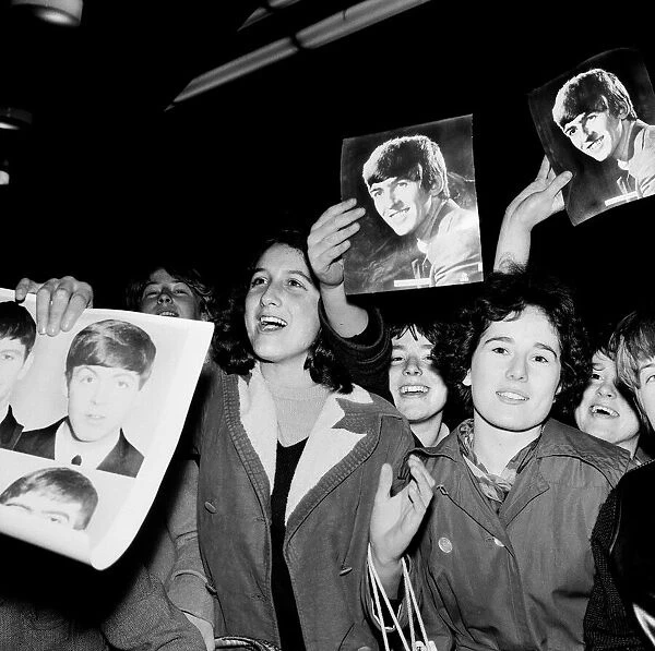 The Beatles Autumn Tour of Great Britain. Female fans pictured at the ABC in Plymouth