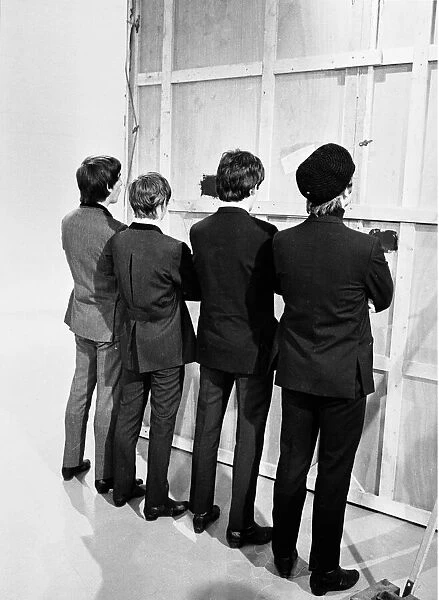 The Beatles backstage at The Daily Mirror Golden Ball. 19th February 1965