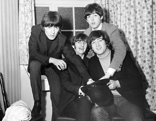The Beatles backstage at Liverpool Empire, November 1964