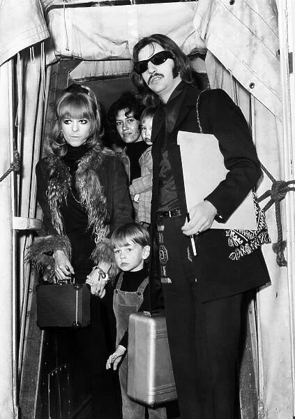 The Beatles. Beatles drummer Ringo Starr at London Airport May 1969