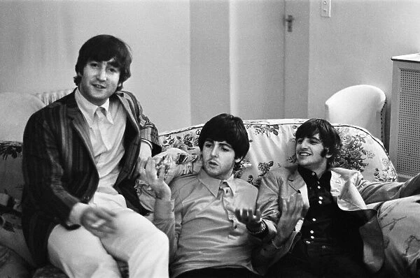 The Beatles, in Blackpool, for appearance on the programme `Big Night Out